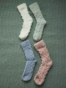 シンプルもこもこニットソックス