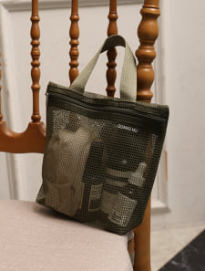 ファスナー付きメッシュスパバッグ