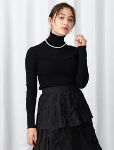 タートルビスチェドッキングニット