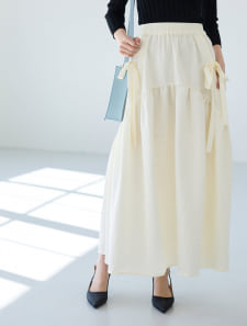 ふくれジャガードギャザースカート