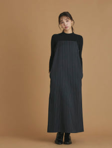 ストライプキャミワンピース