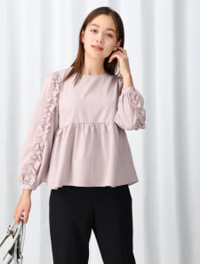 フリルスリーブブラウス