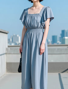 フリルギャザーオールインワン