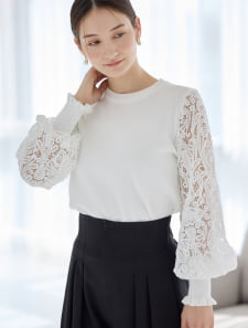 レースドッキングニット