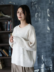 【ウォッシャブル】【M・Lサイズあり】3Dランダムドットニット