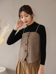 ベルト/ニット付ビスチェ