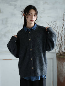 ブークレミックスニットカーディガン