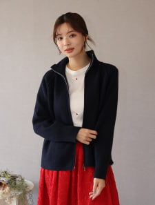 ジップニットジャケット