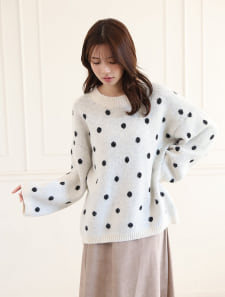 ドットニットプルオーバー