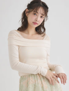 オフショルチュールドッキングトップス