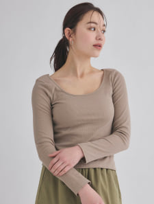 前後2WAYカットリブプルオーバー