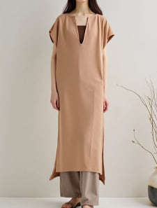 カフタン風カットソーワンピース