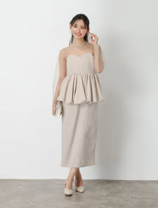 シアードッキングペプラムワンピース