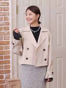 【SETUP対応】ショートトレンチコート