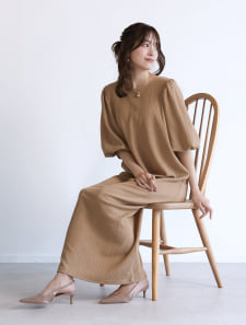 袖バルーンワンピース