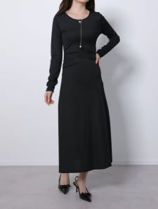 ウエストタックカットソーワンピース