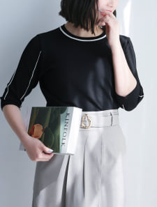 バイカラーサマーニット