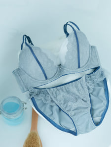 丸胸レーシィブラ＆ショーツセット01