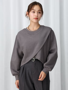 前後2WAY裏起毛トップス