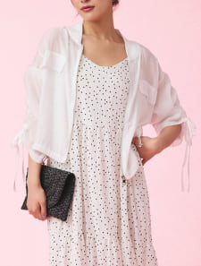 ドロストデザインシアーシャツブルゾン