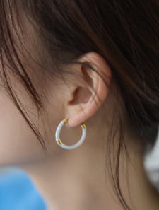 バイカラーフープピアス