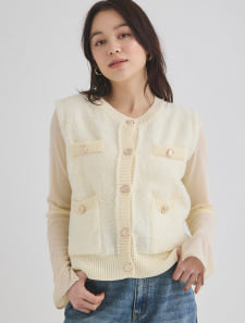 ループヤーンニットベスト