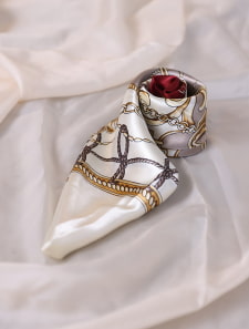 レトロワインカラー大判スカーフ