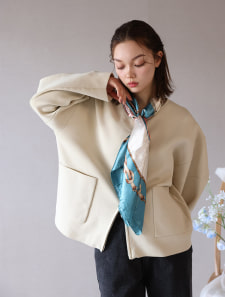 カラーコンビ大判スカーフ