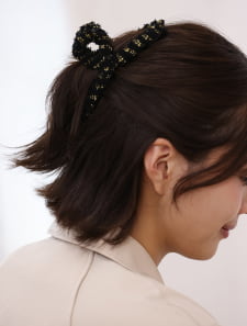 ツイード調ヘアクリップ