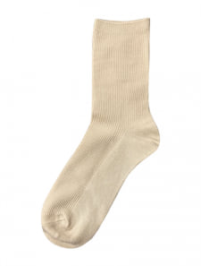 リブクルー丈ソックス