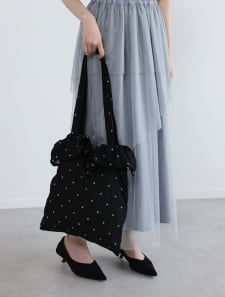 ドットフリルサブトートバッグ