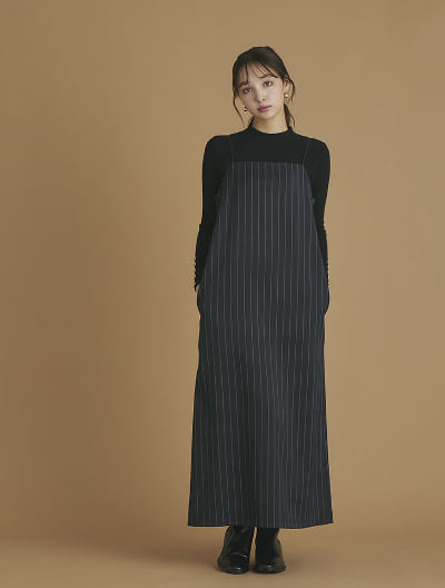 ストライプキャミワンピース