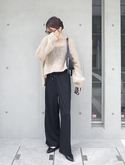 【kannaセレクト】【U150サイズあり】ポケット付きリブパンツ