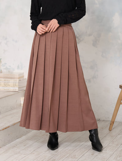 【kannaセレクト】【U150サイズあり】プリーツAラインスカート