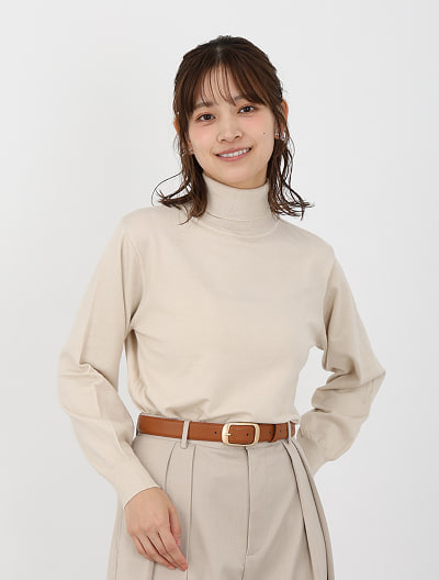 【ウォッシャブル】【M・Lサイズあり】シンプルタートルニット