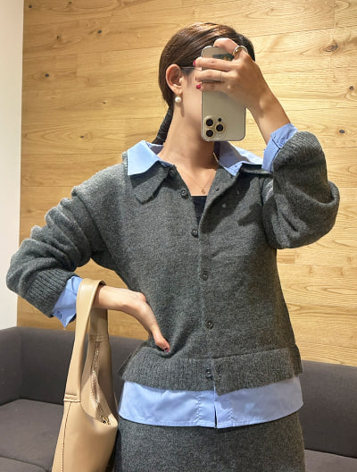 シャツドッキングカーディガン
