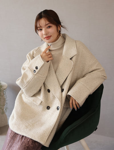 カールシャギーダブルコート