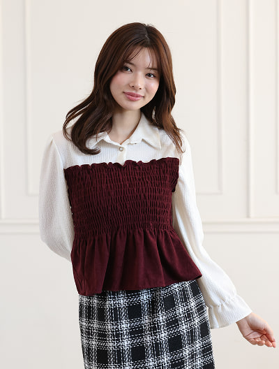 シャーリングドッキングカットソー