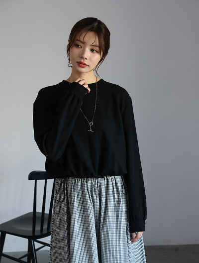 スピンドルリブカットソー