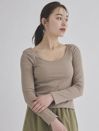 前後2WAYカットリブプルオーバー