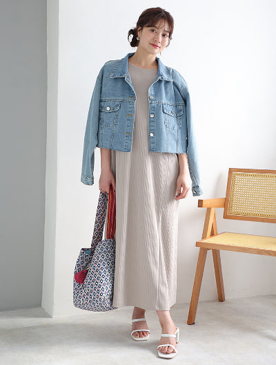 セール 50%OFF】☆ラウンドネックコクーン5分袖ワンピース