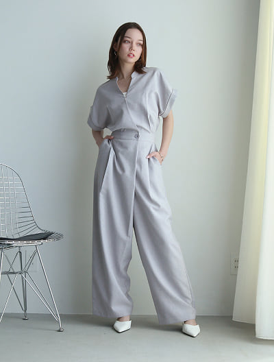 カシュクールオールインワン