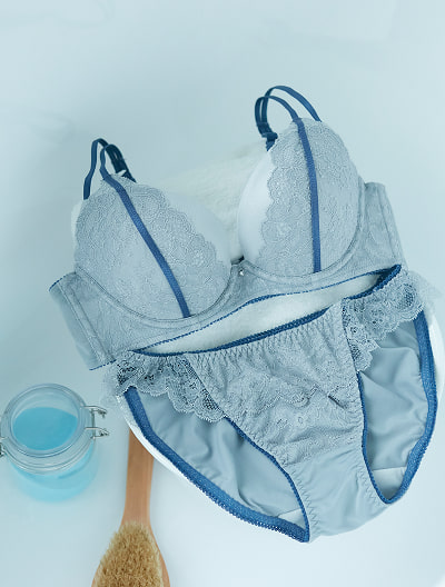 丸胸レーシィブラ＆ショーツセット01