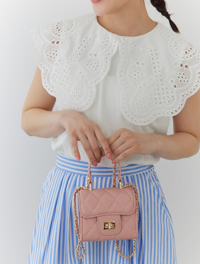 【LYN】Imagine Flap ショルダーバッグ パープル Imagine Flap Shoulder Bag Purple : ร้านลินออนไลน์อย่างเป็น