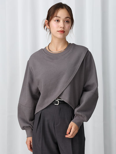 前後2WAY裏起毛トップス