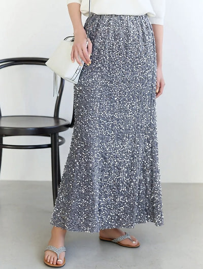 スパンコールスカート