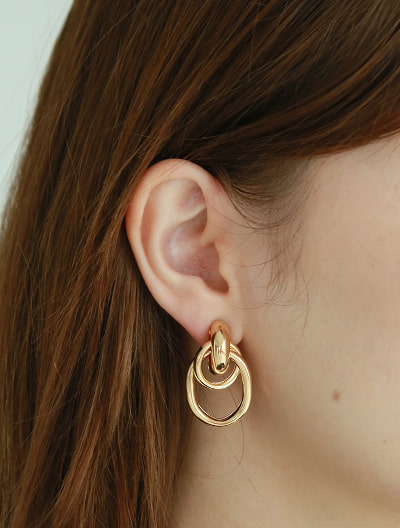 クロスループモチーフピアス