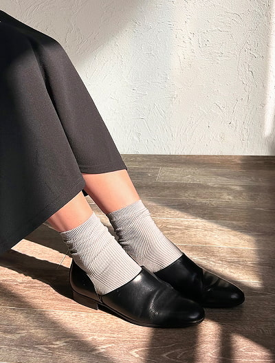 【13周年記念】13色リブクルー丈ソックス