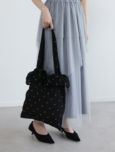 ドットフリルサブトートバッグ