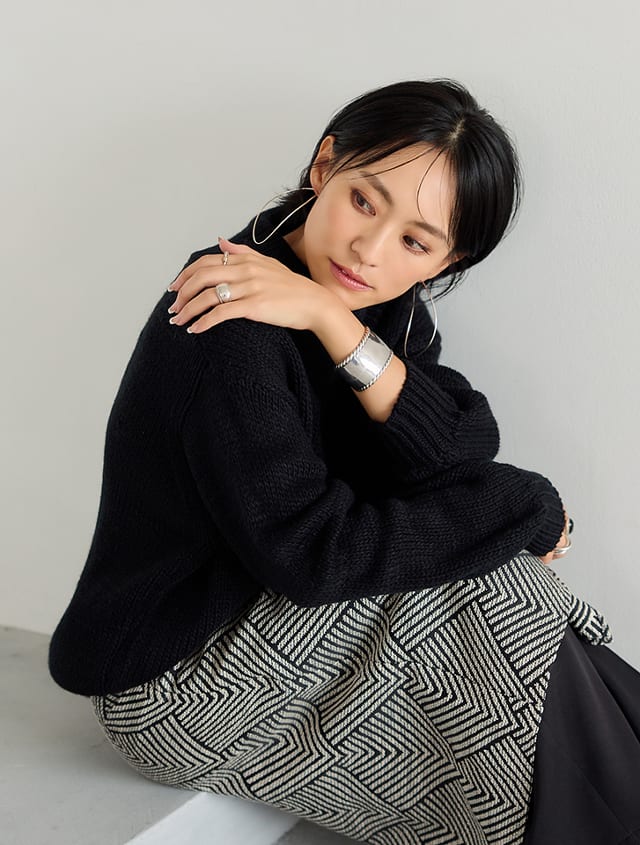 fifth 【二宮こずえコラボアイテム】ジャガードラップナロースカート
